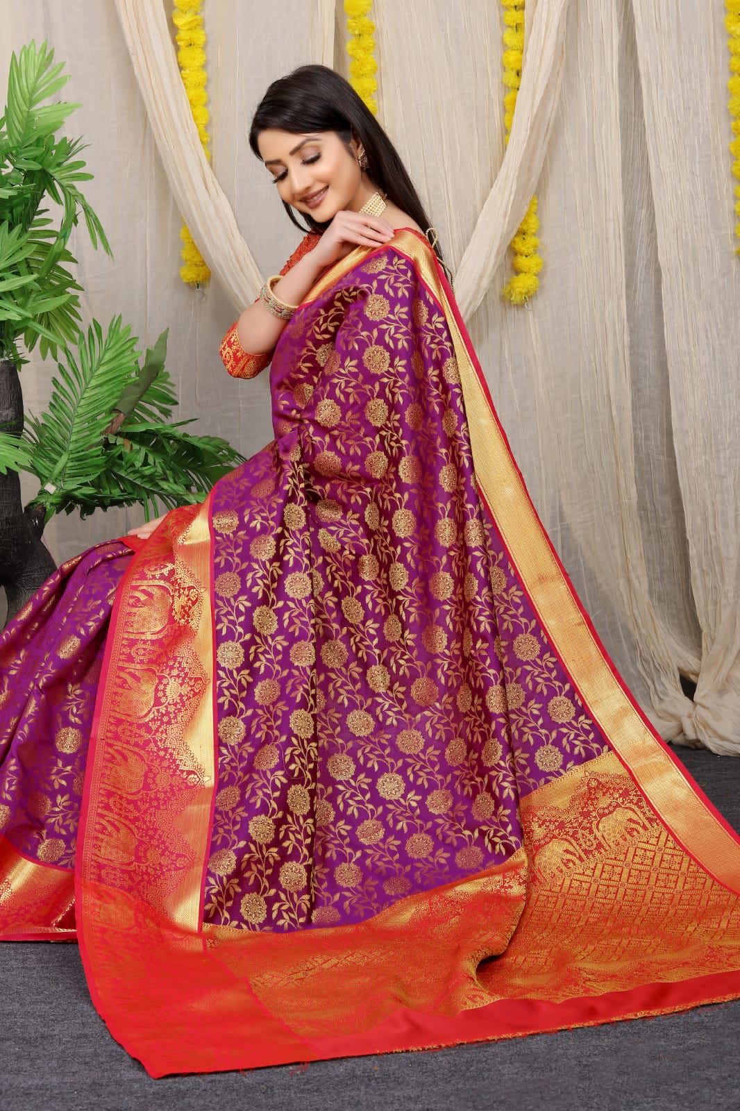 Rosy kanan 2 Silk Pallu Designer Sarees Catalog